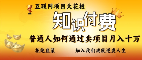 互联网项目天花板，知付付费项目，普通人如何通过卖项目月入十个，拒绝韭菜【揭秘】-知源网创