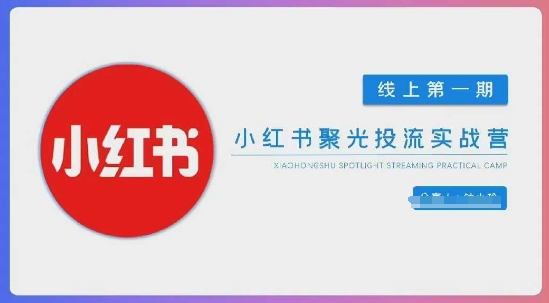 小红书聚光陪跑第一期，教你从0到1玩转小红书聚光投流，搭建小红书付费投流团队，更快的见到效果-知源网创