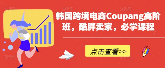 韩国跨境电商Coupang高阶班，酷胖卖家，必学课程-知源网创